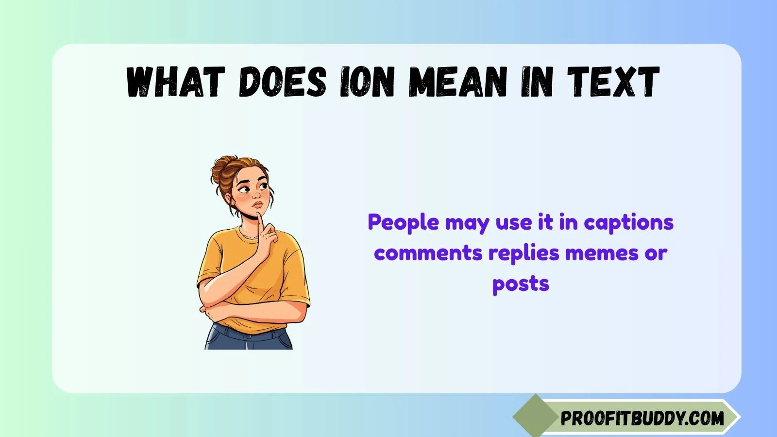 what does ion mean in text