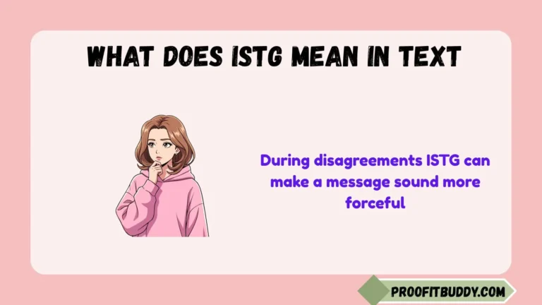 what does istg mean in text